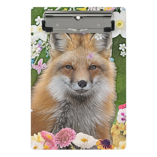 Fairytale Fox im Bereich der Blume Mini Klemmbrett (Vorderseite)