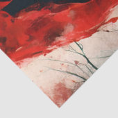 Fairytale Frau in roter Manschette und eine Wolf-E Seidenpapier (Ausschnitt)