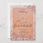 Fairytale Garden Sparkle Einladung zur Hochzeit (Vorderseite)