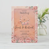 Fairytale Garden Sparkle Einladung zur Hochzeit (Stehend Vorderseite)