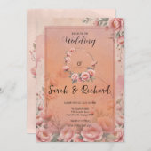 Fairytale Garden Sparkle Einladung zur Hochzeit (Vorne/Hinten)