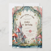 FAIRYTALE GEBURTSTAG oder Baby Dusche JEDER Faityc Einladung (Vorderseite)