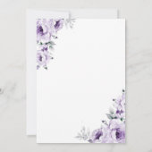 Fairytale Gold Lila mexikanisches Schloss Einladung (Rückseite)