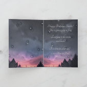 Fairytale Green and Gold Wasserfarben Faible Card Karte (Innenseite)