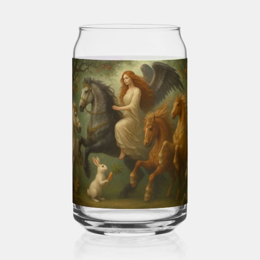 Fairytale Horses and Angel Drinkware Set Dosenglas (Vorderseite)
