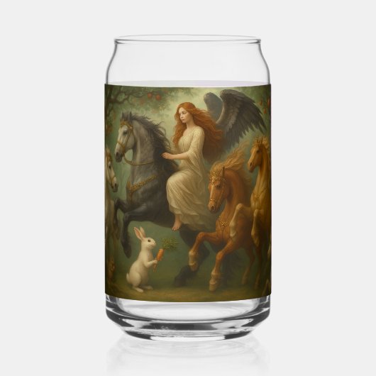 Fairytale Horses and Angel Drinkware Set Dosenglas (Rückseite)