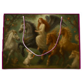 Fairytale Horses and Angel Gift Bag Große Geschenktüte (Vorderseite)