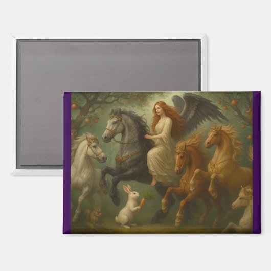 Fairytale Horses and Angel Magnet (Vorderseite/Rückseite)