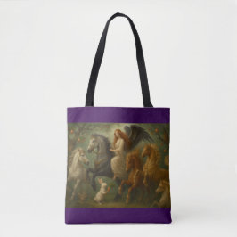 Fairytale Horses and Angel Tote Tasche