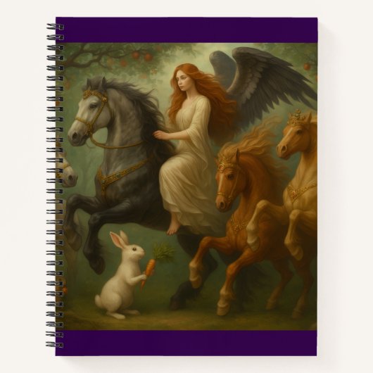 Fairytale Horses and Angels Spiral Notebook Notizblock (Vorderseite)