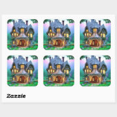 Fairytale House Square Sticker (Blatt)