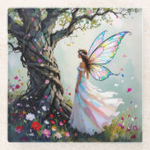 Fairytale Inspired Fairy and Whimsical Tree Glasuntersetzer (Vorderseite)