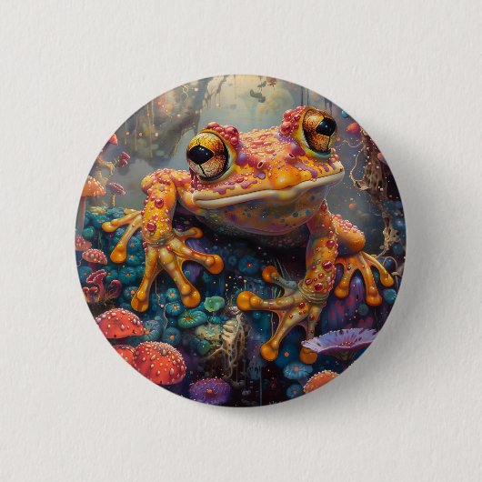 Fairytale magischer Frosch Button (Vorderseite)