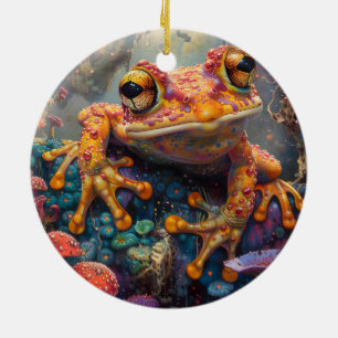 Fairytale magischer Frosch Keramik Ornament