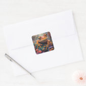 Fairytale magischer Frosch Quadratischer Aufkleber (Umschlag)