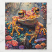 Fairytale magischer Frosch Weinetikett (Einzelnes Label)