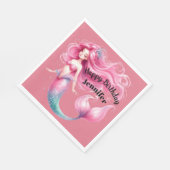 Fairytale Mermaid Party Theme Serviette (Ecke)