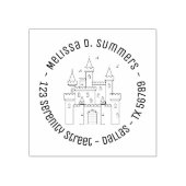 Fairytale Mittelalterliche Burg Ristorante La Lanc Gummistempel (Prägung)