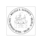 Fairytale Mittelalterliche Burg Ristorante La Lanc Gummistempel (Prägung)