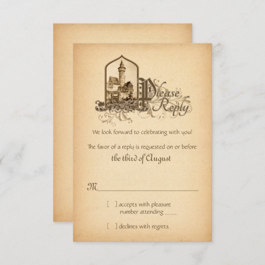 Fairytale Mittelalterliche Burg RSVP (Vorne/Hinten)