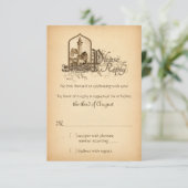 Fairytale Mittelalterliche Burg RSVP Karte (Stehend Vorderseite)