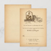 Fairytale Mittelalterliche Burg RSVP Karte (Vorne/Hinten)
