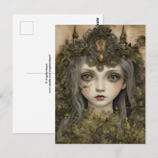 Fairytale Moss Princess Postkarte (Vorne/Hinten)