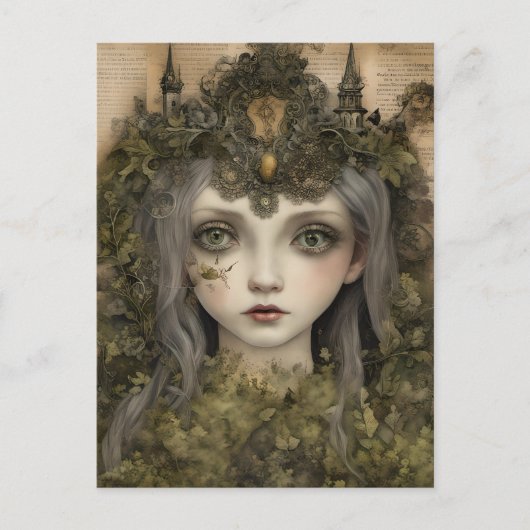 Fairytale Moss Princess Postkarte (Vorderseite)
