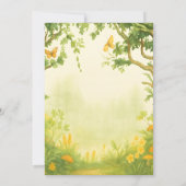 fairytale mushroom forest baby shower girl einladung (Rückseite)