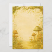 fairytale mushroom forest baby shower girl einladung (Rückseite)