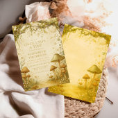 fairytale mushroom forest baby shower girl einladung