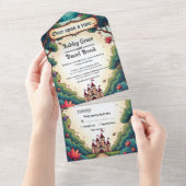 Fairytale Once Upon A Time Castle Woodland Wedding All In One Einladung (Abreißen)