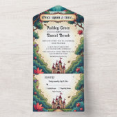 Fairytale Once Upon A Time Castle Woodland Wedding All In One Einladung (Innen Boden)