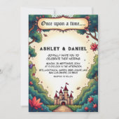Fairytale Once Upon A Time Castle Woodland Wedding Einladung (Vorderseite)