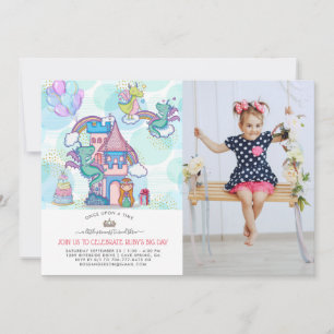 Fairytale Party Einladung   Prinzessinnen und Drac