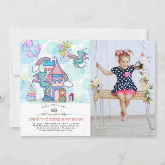 Fairytale Party Einladung | Prinzessinnen und Drac
