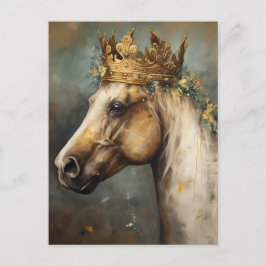 Fairytale Pferd in einer Krone Postkarte