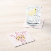 Fairytale Pink Castle Princess All Ages Birthday Rechteckiger Pappuntersetzer (Vor Ort)