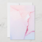 Fairytale Pink Unicorn | Kinderdusche per Post Einladung (Rückseite)