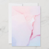 Fairytale Pink Unicorn | Virtual Baby-Dusche Einladung (Rückseite)