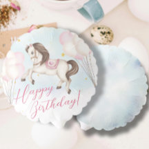 Fairytale Pony pinky Balloons Stars Geburtstagspar