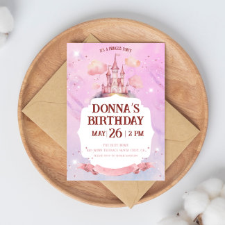Fairytale Princess Birthday Party Einladung