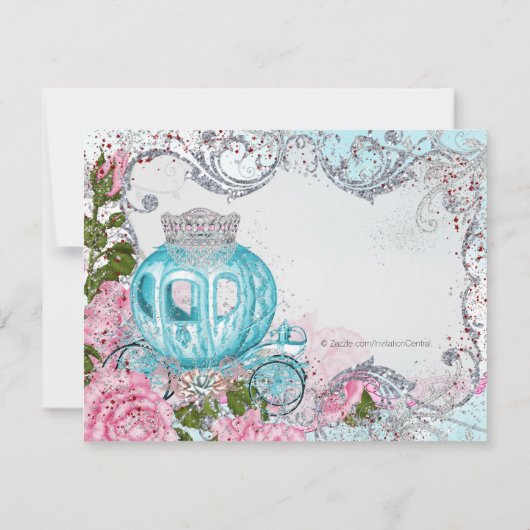 Fairytale Princess Birthday Party Einladung (Rückseite)