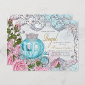 Fairytale Princess Birthday Party Einladung (Vorne/Hinten)