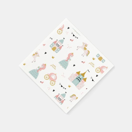Fairytale Princess Birthday Party Serviette (Ecke)