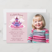 Fairytale Princess Burg Foto Einladung (Vorderseite)