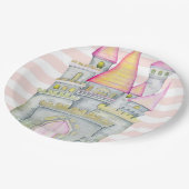 Fairytale Princess Burg Geburtstagsparty Pappteller (Schrägansicht)