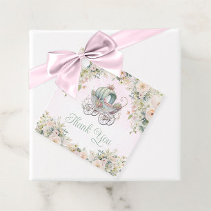 Fairytale Princess Carriage Wasserfarbe Geschenkanhänger