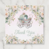 Fairytale Princess Carriage Wasserfarbe Geschenkanhänger (Vorderseite)