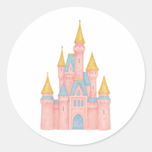 Fairytale Princess Castle Sticker (Vorderseite)